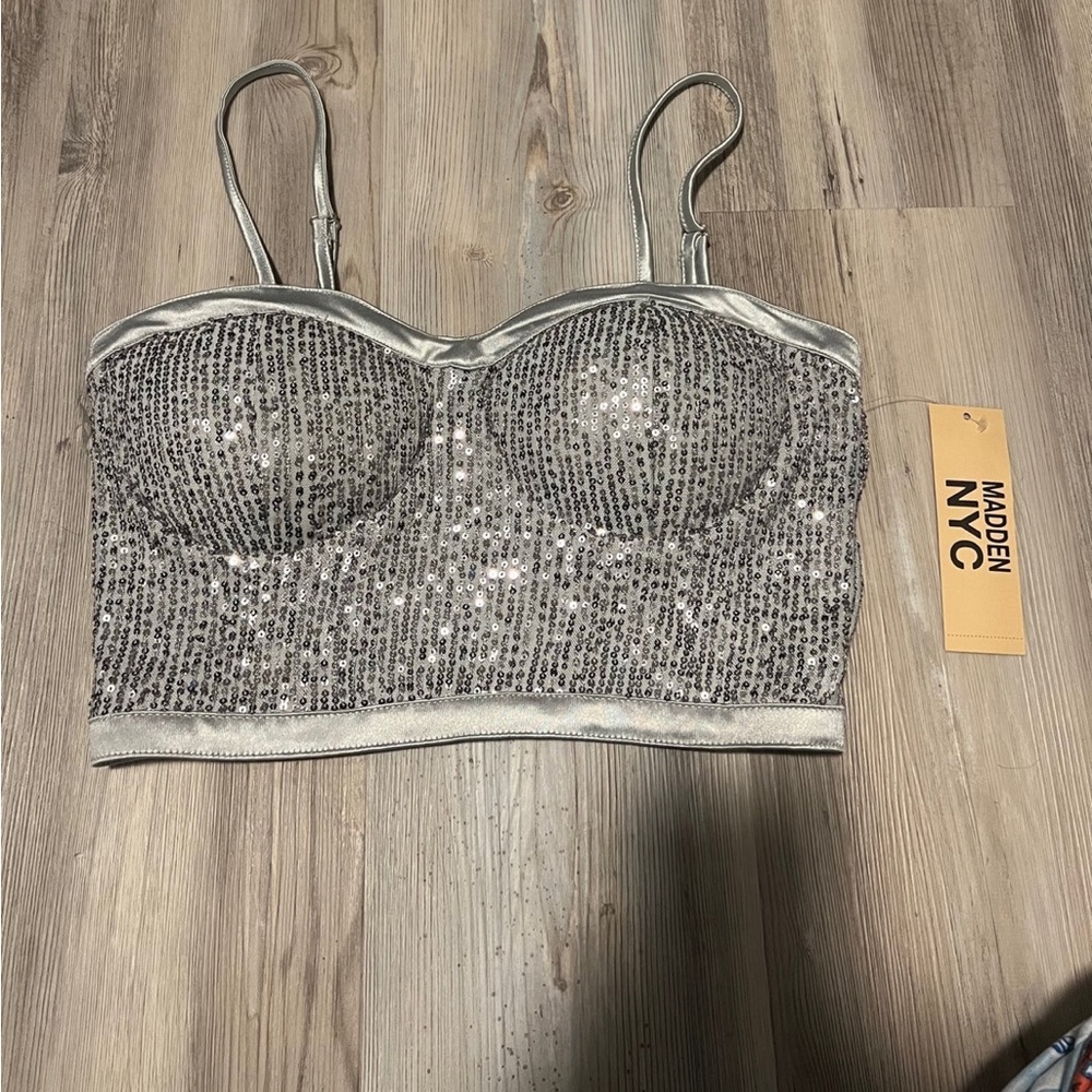 Sequin Bustier Top